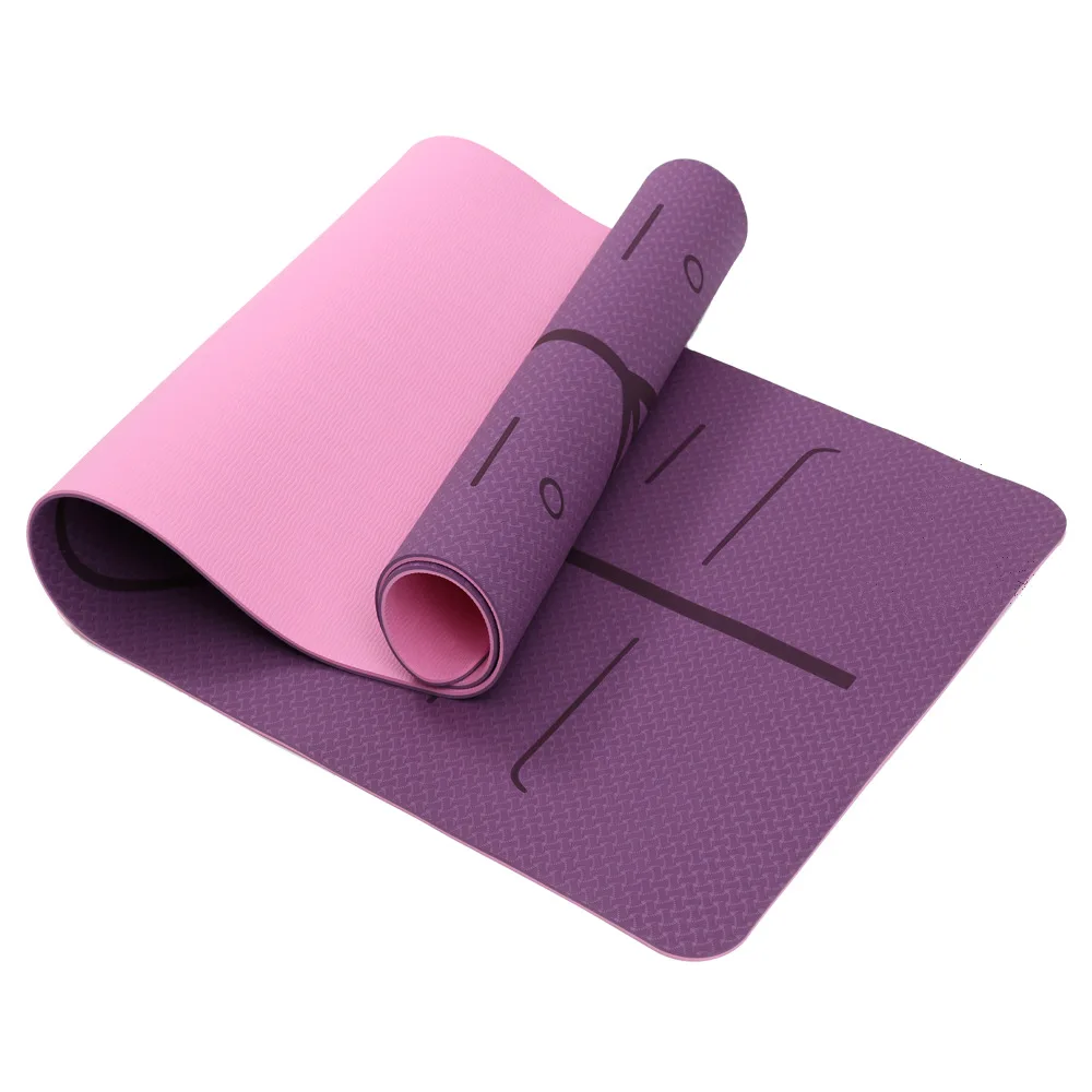 Double layer Double layer TPE Yoga Mat Eco Friendly Private Label Anti Fatigue,High Quality Custom Logo Pilates Mat