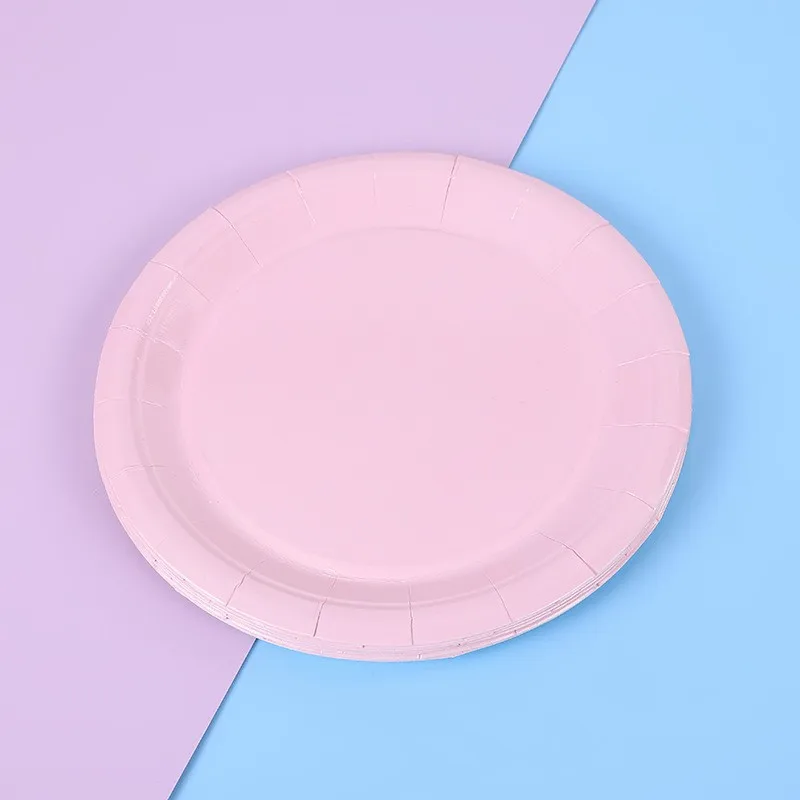 Disposable Party Rainbow Paper Dinner Plates for Birthday Holiday Spring Party Supplies