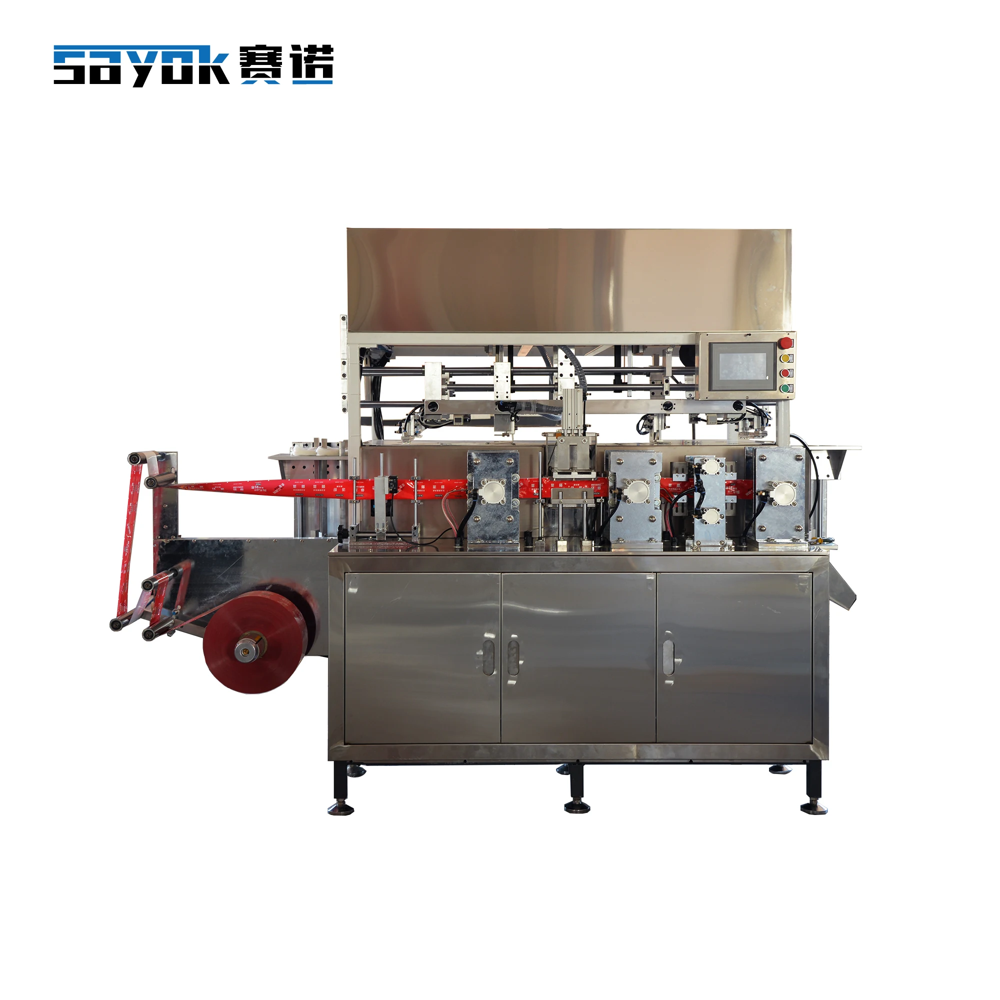 Factory price clipped PE gloves automatic folding packing machine 2 pcs bag packing