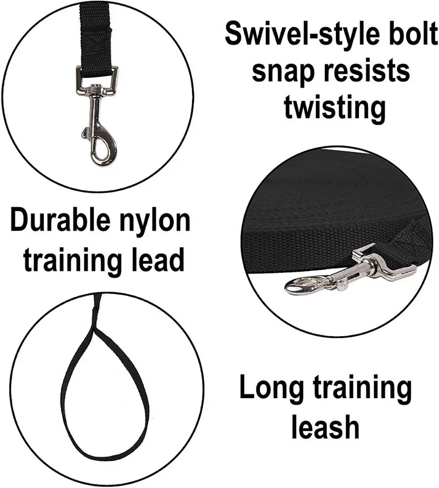 
Dog/Puppy Obedience Recall Training Agility Lead 15ft 20ft 30ft 50ft Training Dog Leash For Training Play Camping Or Backyard 
