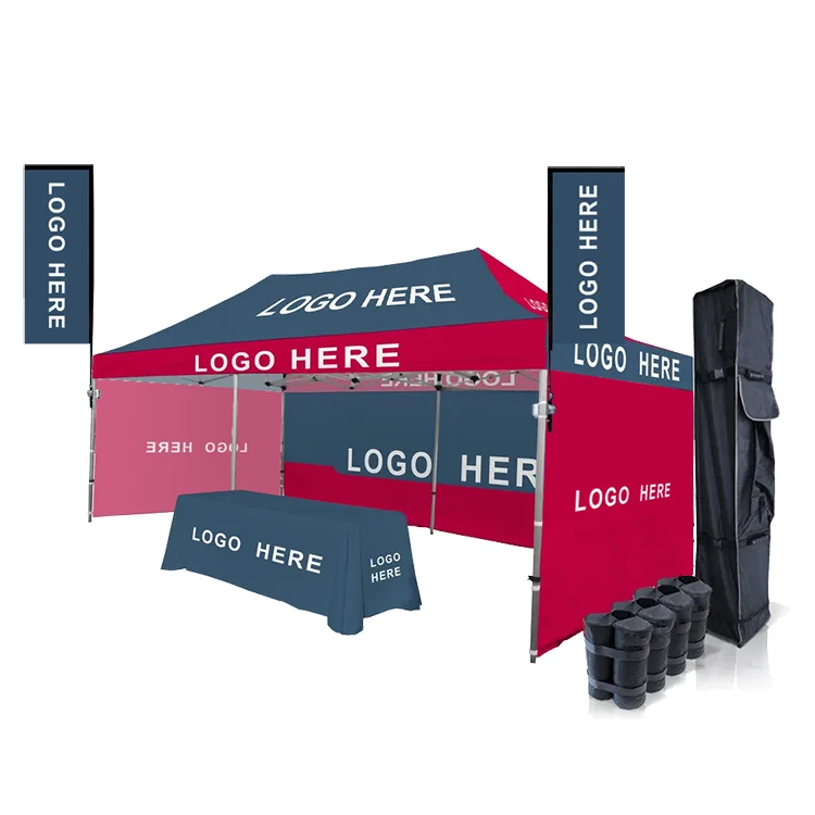 10x20 Custom Trade Show Tent Waterproof Nylon Printed Outdoor Folding Pop Up Canopy Tent