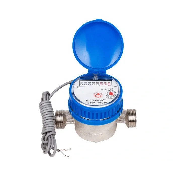 
Class B Brass Single Jet Impulse Water Meter with Pulse Output 