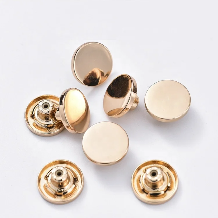 10-28 mm Mirror Design Overcoat Button Six Color Shank Button for Women Fashion Clothing Accessories
