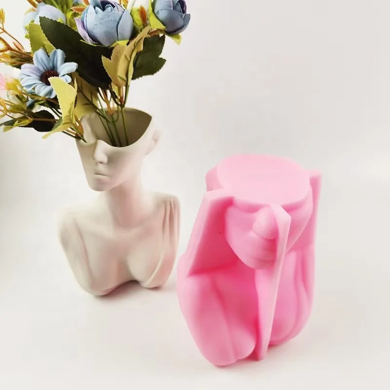 3d luxury nordic vintage large silicone donut big size new play floor 90cm concrete vase molds for roman