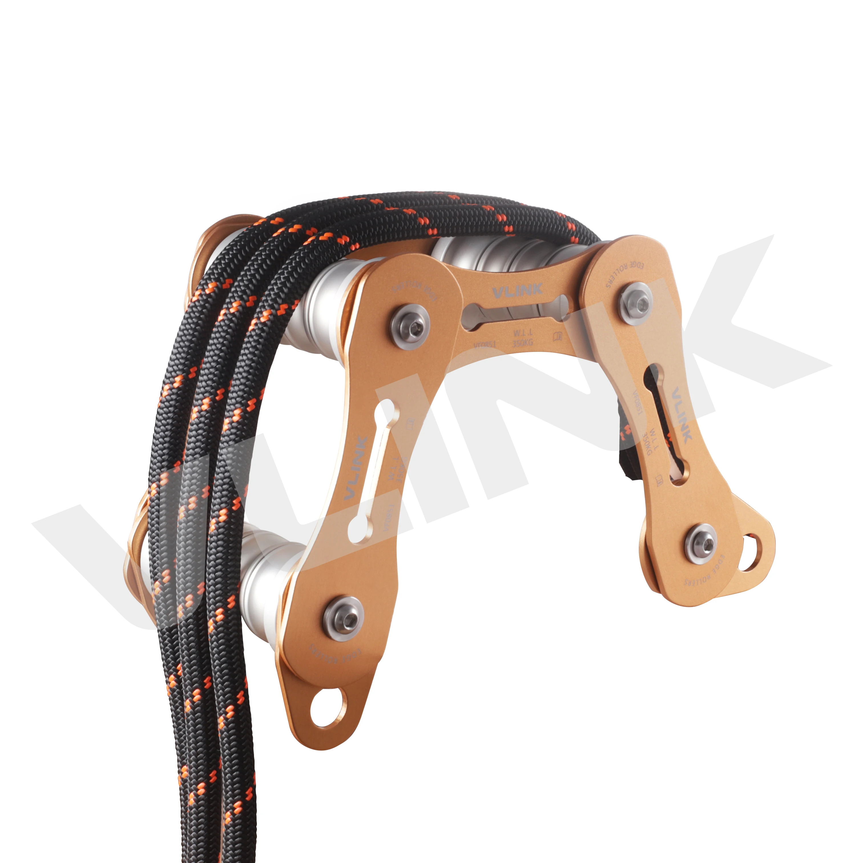 4-slot Chain Rope Protector Outdoor Rescue Climbing Rock Rope Lightweight Equipment Alloy Edge Protect Pulley
