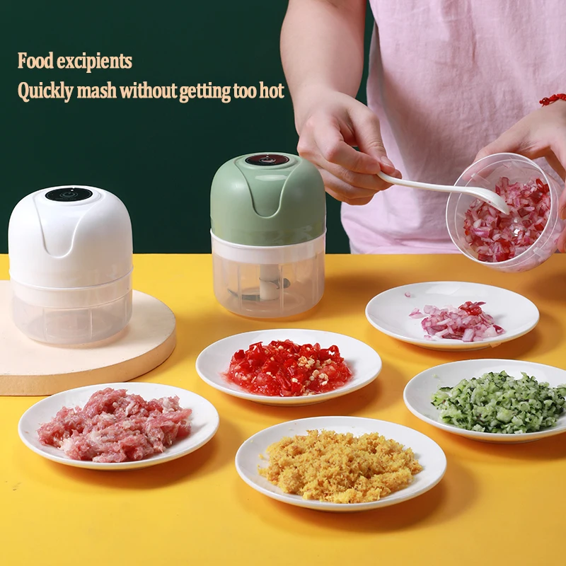 250 ML electric mini food Processor Wireless Portable Rechargeable Vegetable Processor Electric Mini Garlic Food Chopper