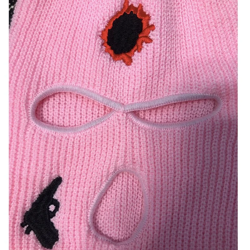 Wholesale Personalized Embroidery Full Face Cover 3 Holes CS Bandit Knitted Hats Balaclava Ski M asks