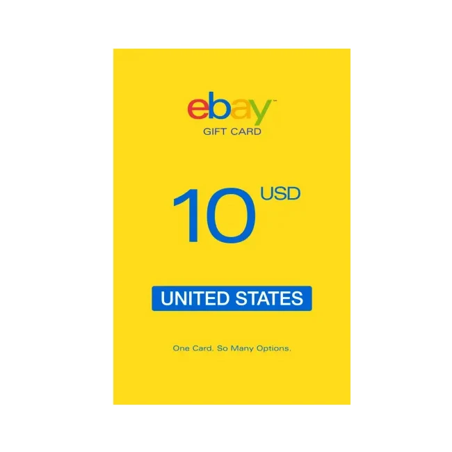 Мгновенная доставка США $10 eBay подарочная карта онлайн