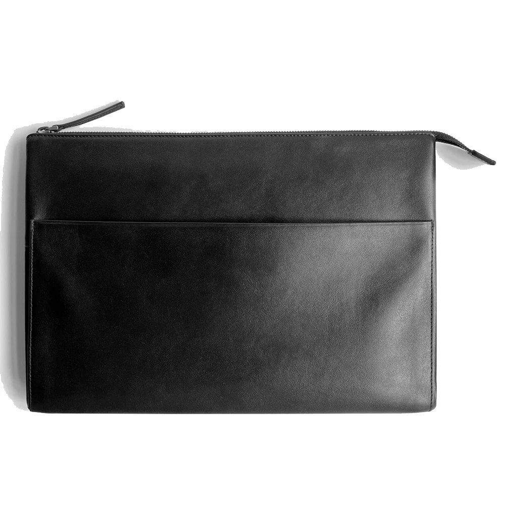 Wholesale Custom Logo Design Top Grades Genuine Leather Pad Folio Tech for MacBook Air Pro 13 Inch