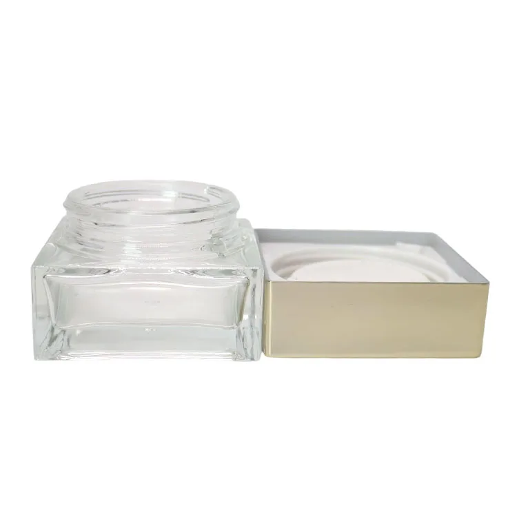 nice looking Cosmetic cream glass jar 15ml 30ml 60ml with lid wide mouth glass cream Jar