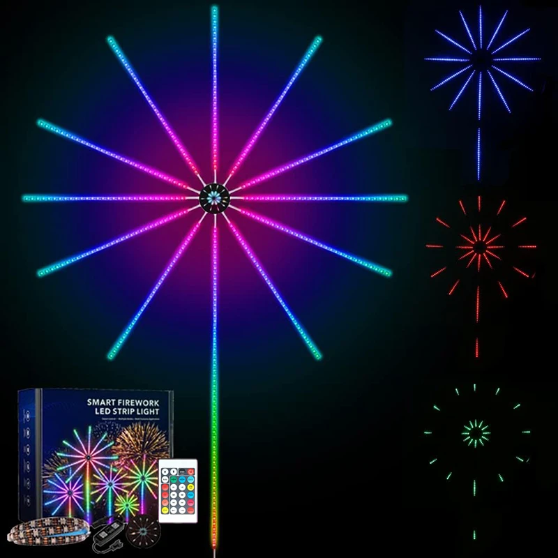 Firework Lights LED Strip RGBIC Music Sync Phone APP Control Home Decoration Christmas WS2812B USB 5V IP20 Customized