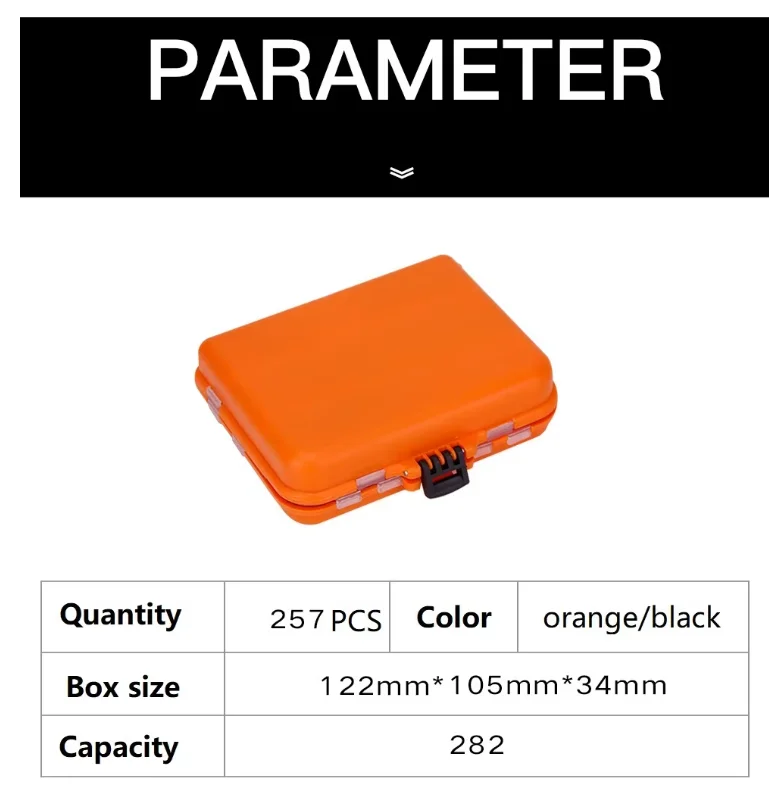 257pcs Lure Fishing Swivel Sinkers Shore Fishing Accessories Kit Including Swivel Fixed Bead Swivel Connector Crank Hook Fishing