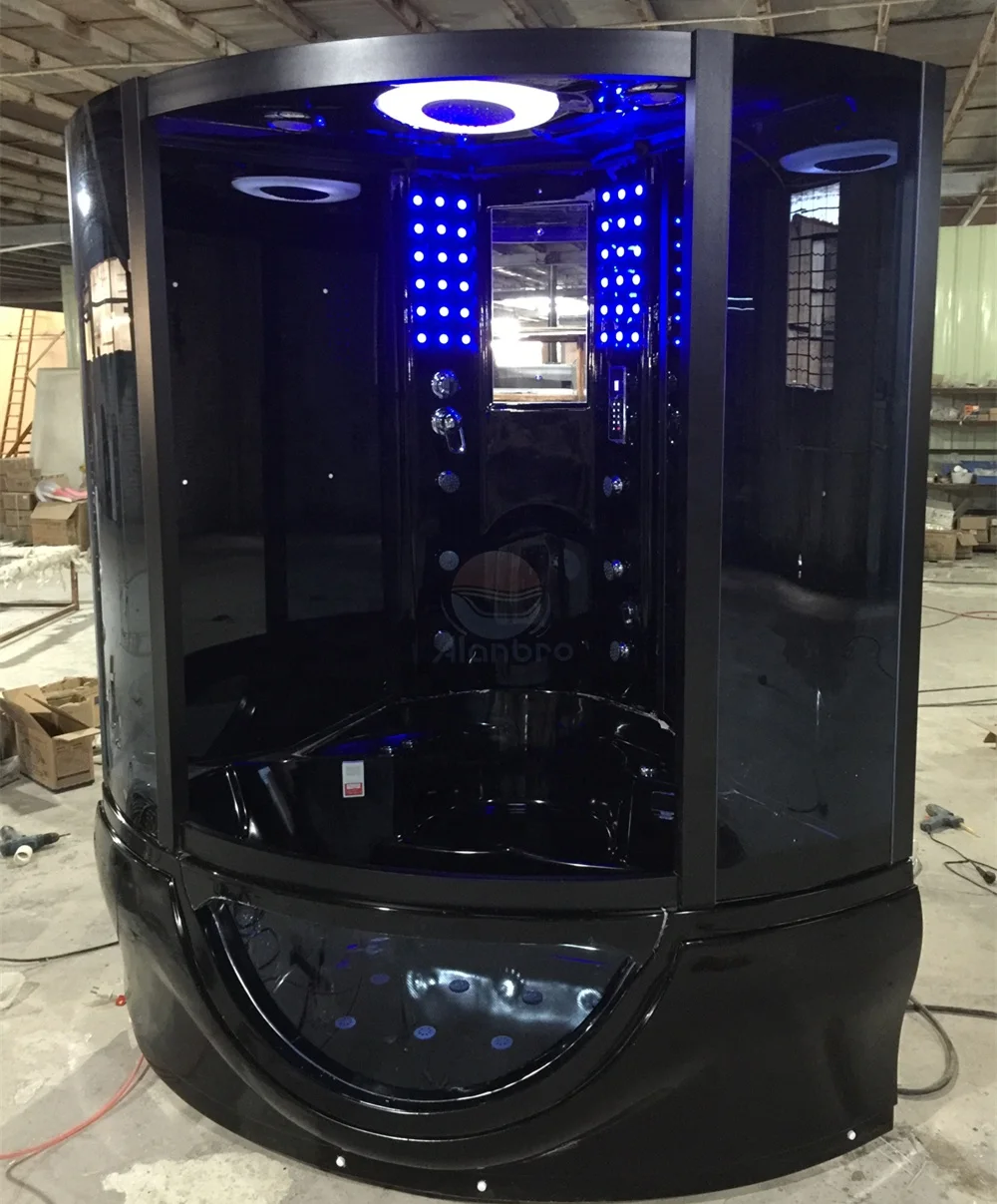 2 человека черный угол стекла ванная комната влажные Паровая душевая Ванна кабина в гостинице для дома