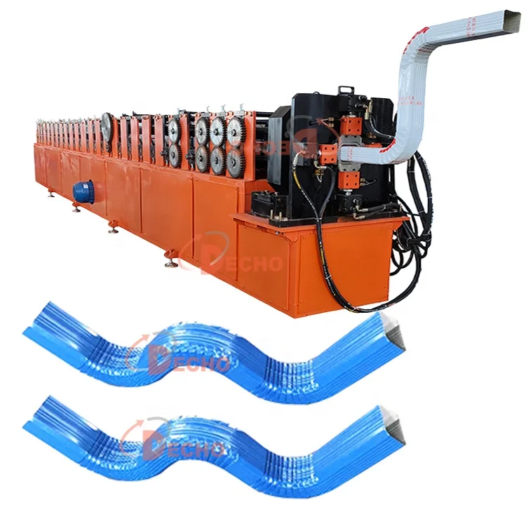 Metal Gutter Roll Forming Machine Aluminium Roofing Waster Gutter Collect Rainwater Downspout Forming Machine