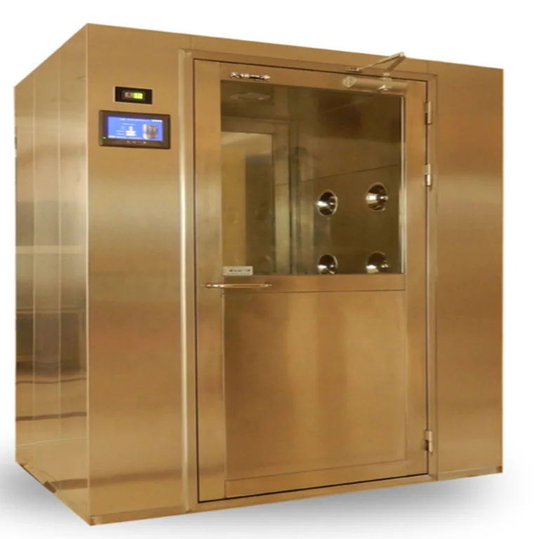 
stainless steel clean mini Blowing wind Intelligent voice air shower room for factory workshops enterprises hotel 