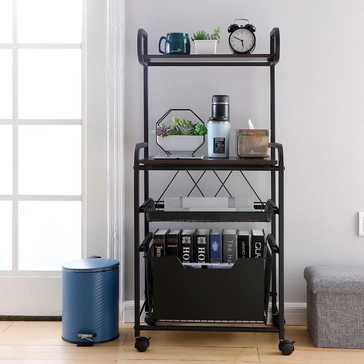 Wire Metal German Style foldable shopping trolley supermarket cart