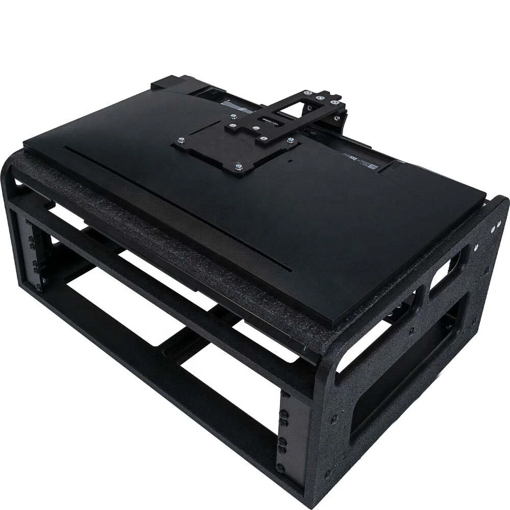 plastic mount flight hard laptop monitor road case with rack