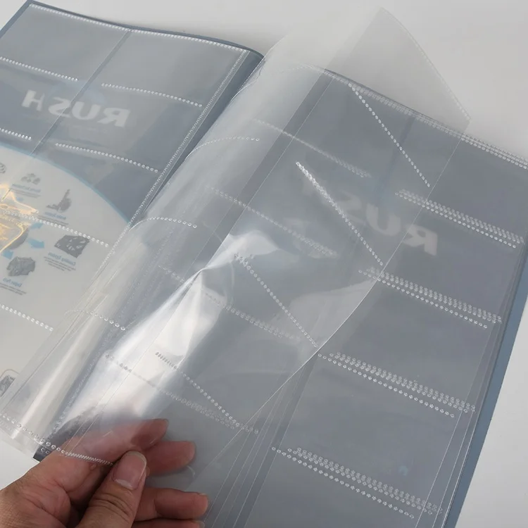 Папка для визитных карточек из полипропилена, 10 слоев, 100 карманов, логотип под заказ