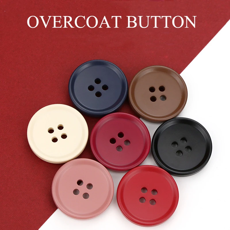 Customized round 4 holes resin button sewing overcoat shirt coat buttons for Suit Accessories