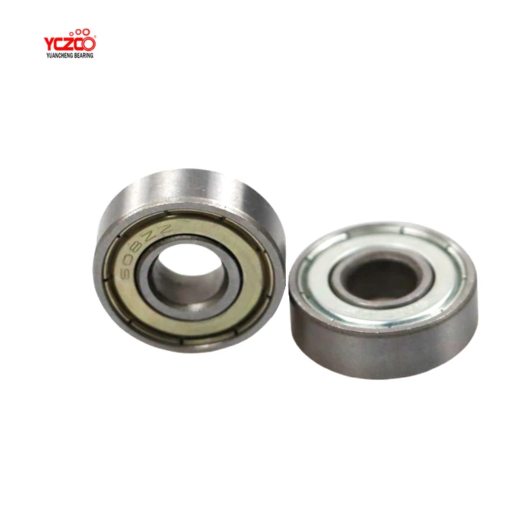 YCZCO Factory Direct Sale 608 Ball Bearing A Grade Light Oil Custom Double  Iron Sealed  Skateboard Ball Bearings