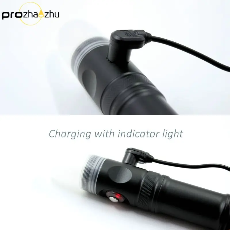 100M diving depth Led Flash light 4000 Lumen LED 21700 Battery IP68 Waterproof Underwater Strobe Signal Light For Diving