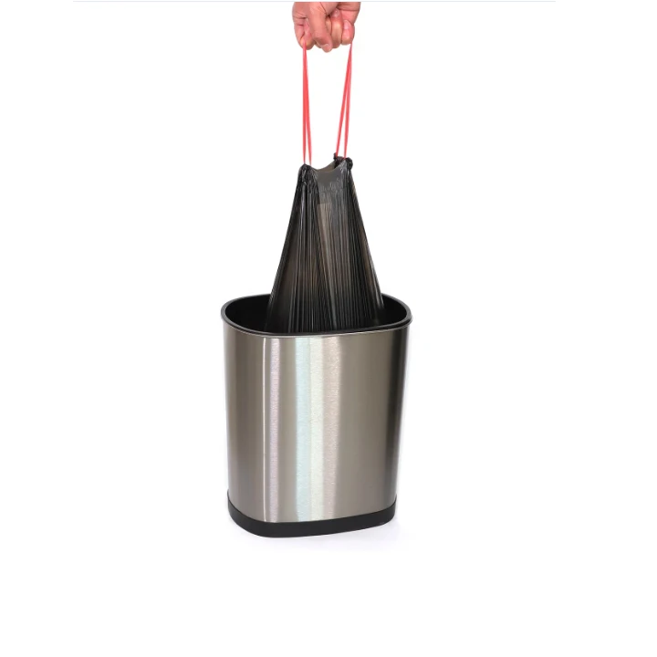 Environmentally friendly biodegradable plastic can be composted biodegradable drawstring garbage bag roll