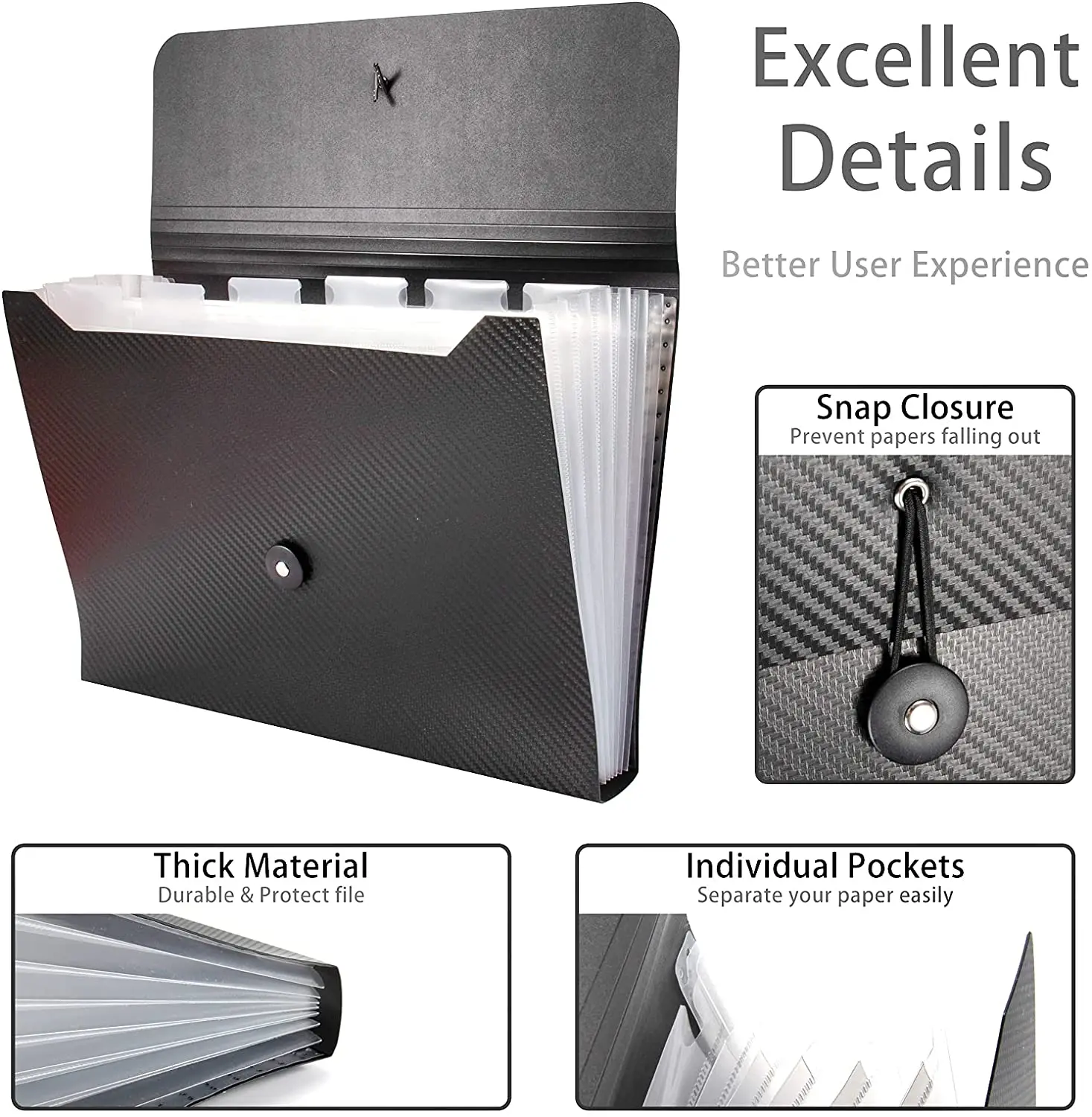 Custom Printing Business Accordion File Organizers Keepers Portfolio Bag Expanding File A4 Folder with Tabs