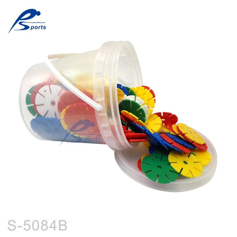 
Kids Construction Blocks Interlocking Discs 160 Pieces Intermediate 6 cm Plastic Daisy shape building set 