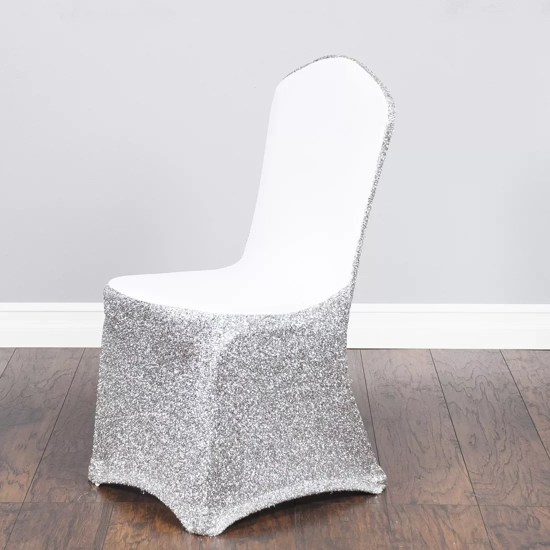 Black Glitter Chair Cover Shiny Stretchy Spandex Slipcover Sequin Chair Covers For Weddings Banquet Party