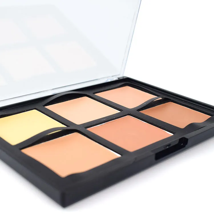 Customized Oil Free Makeup Concealer Palette Long Lasting 6 Colors Cream Concealer Palette