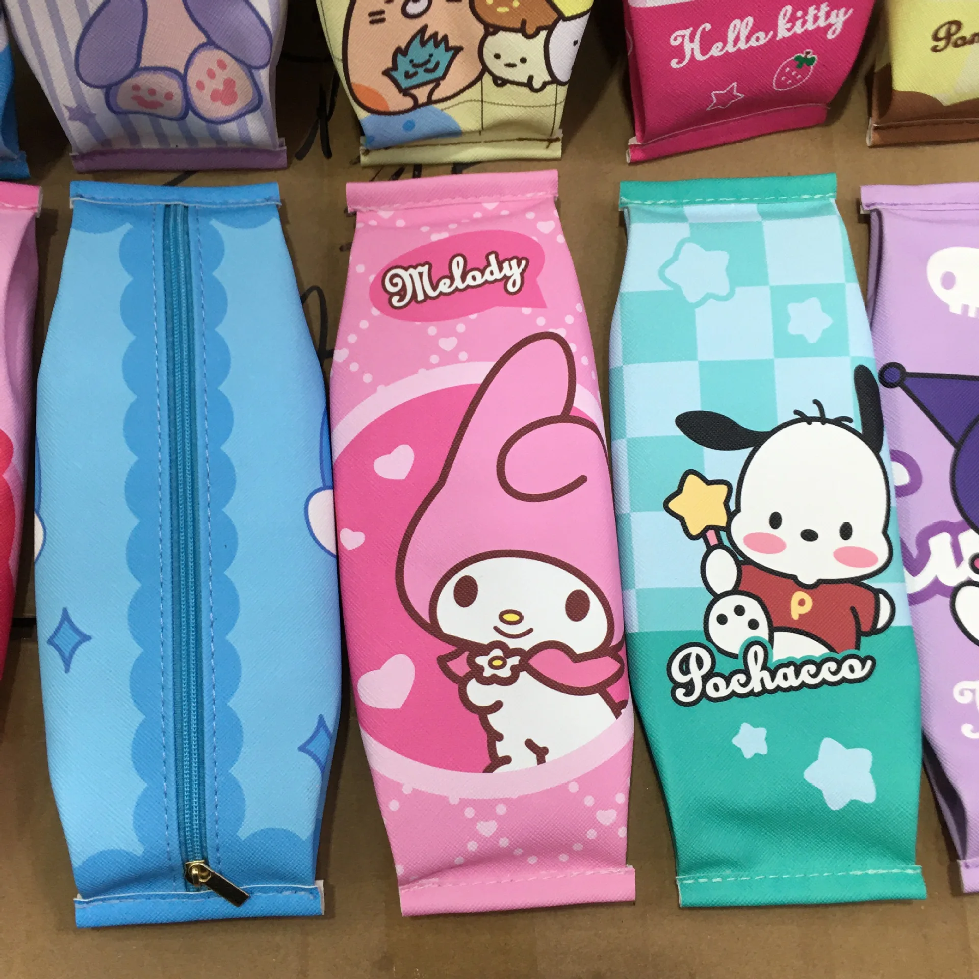 DHF594 оптовая продажа семейная сумка для ручек Sanrioed kuromi Melody Pochacco карандашей на молнии канцелярский пенал призов