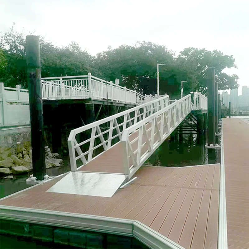Aluminum Walkway with Handrail Bridge Floating Dock Gangway Factory Prices