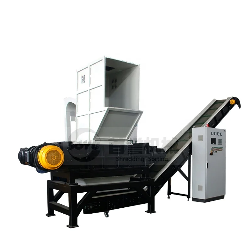 Double Shaft Waste Shredder for Plastic Metal Paper Wood Used Condition PE Twin Shaft Crusher Scrap Metal Wood Shredder for Sale