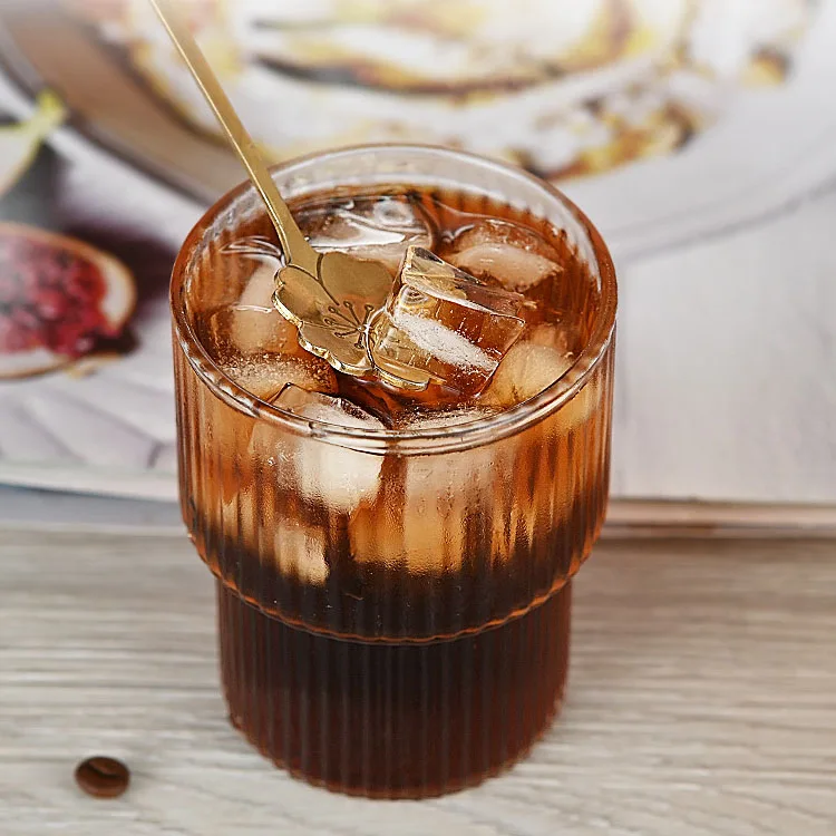 Juice Milk Tea Beverage Glass Cup Transparent Glass Latte Coffee cup Glass Water Cup