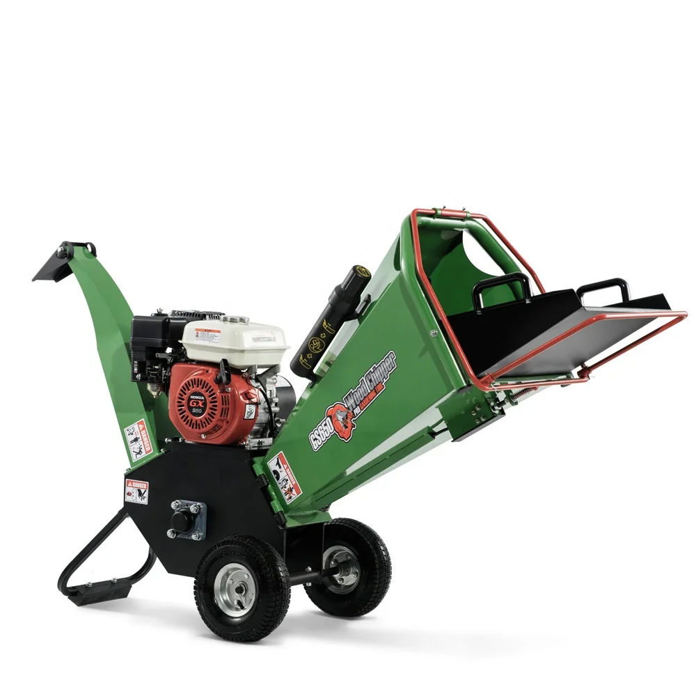 4 дюйма Емкость 6.5hp бензиновый двигатель работает woodchipper дробилка для древесных отходов двора