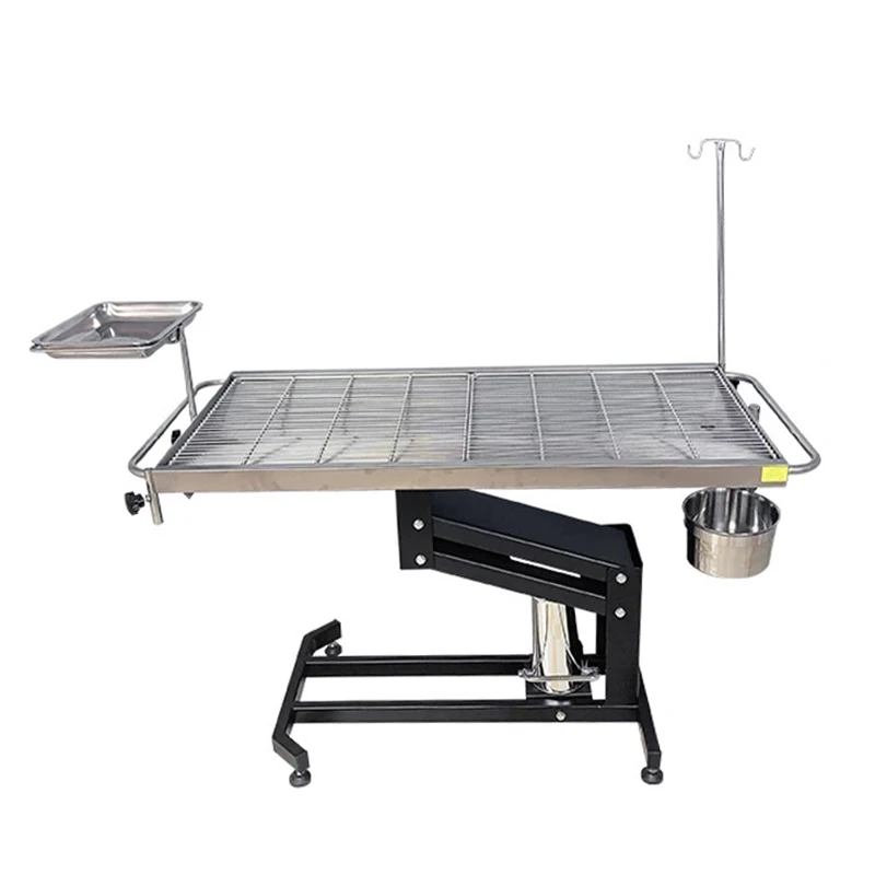Instruments Pets Stainless Steel Hydraulic Examination Table Portable Operation Veterinary Surgical Table