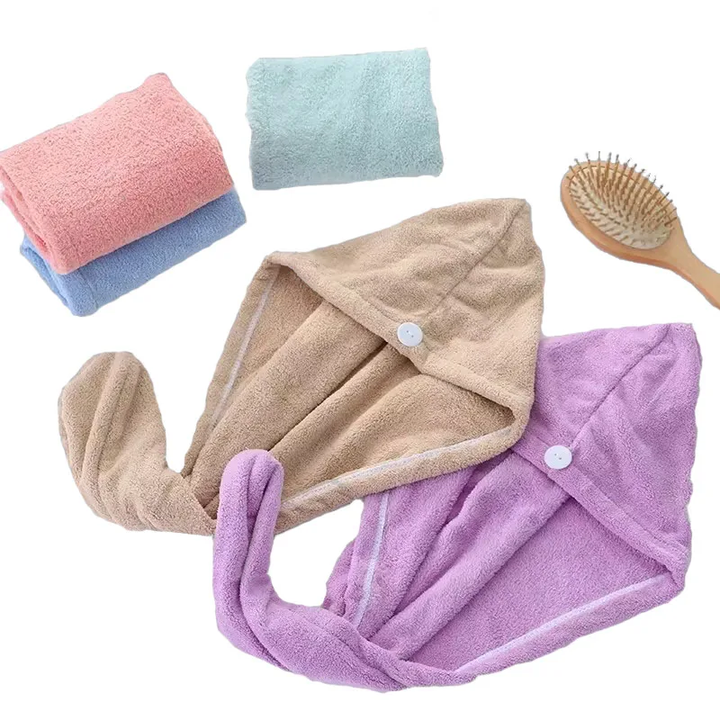 Hot Sale Soft Super Absorbent Quick Drying Hair Turban Microfiber Hair Towel Warp Shower Cap for Women Waterproof Scarf