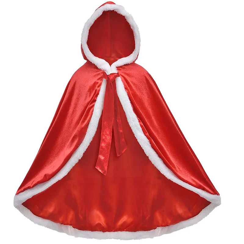 Little Girls Beauty Blue Pink Purple Red Cloak Cape Movie Princess Kids Cosplay Costumes Fairy Warm Hooded Cloak