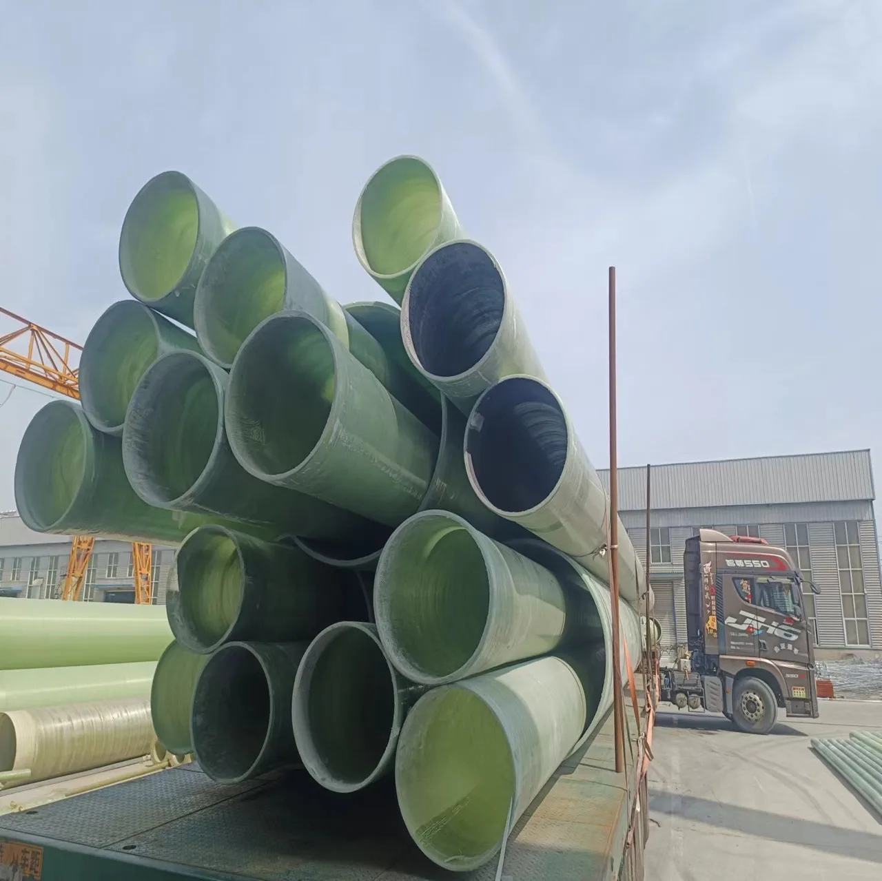 Customized Fiberglass Pipe Fittings DN200 Fiberglass Epoxy Pipe Thickened Wound Fiberglass Pipe