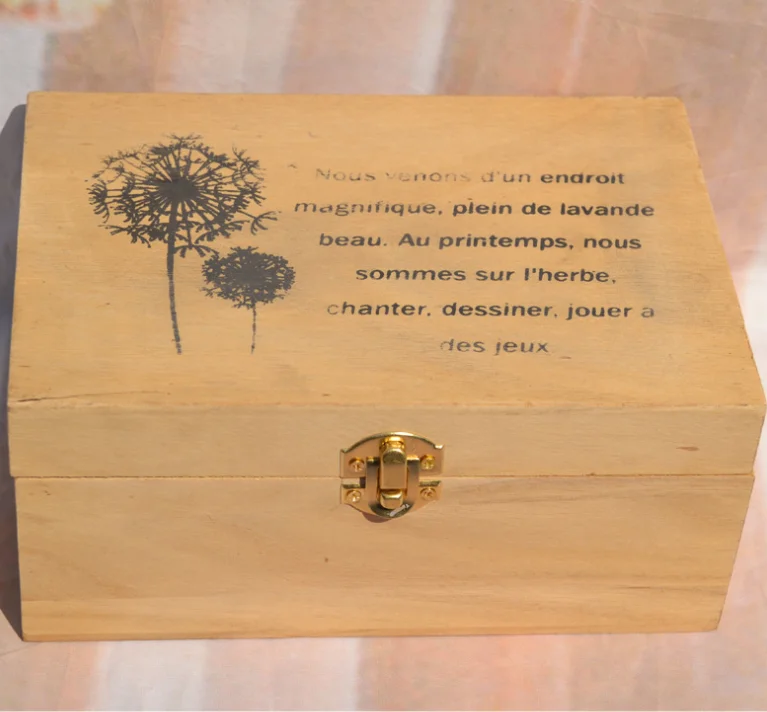 Wooden jewelry box sundries storage box packing wooden chest box