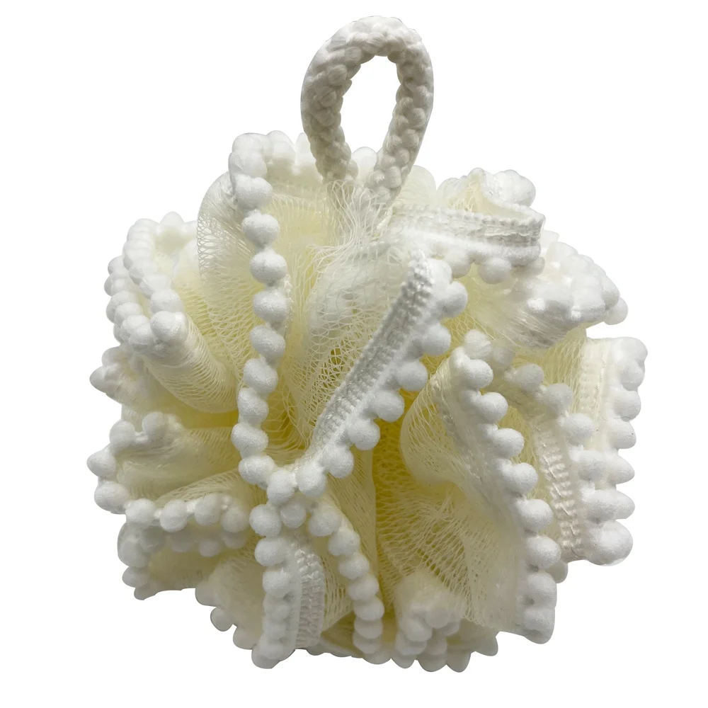 50g Luma Super Soft Exfoliate Back Body Bath Shower Sponge Scrubber With Beans