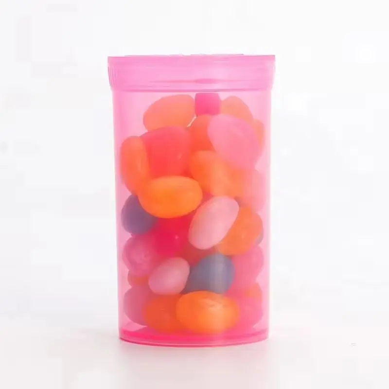 Pink Green13dr 19dr 30dr 60dr Child Resistant Bottle Plastic Medical Container Pop Top Squeeze Hinged Lid flower vials