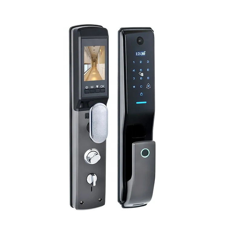 Smart Electronic Door Lock Fingerprint Password Automatic Card Wireless Mechanical Key Security Access Lock