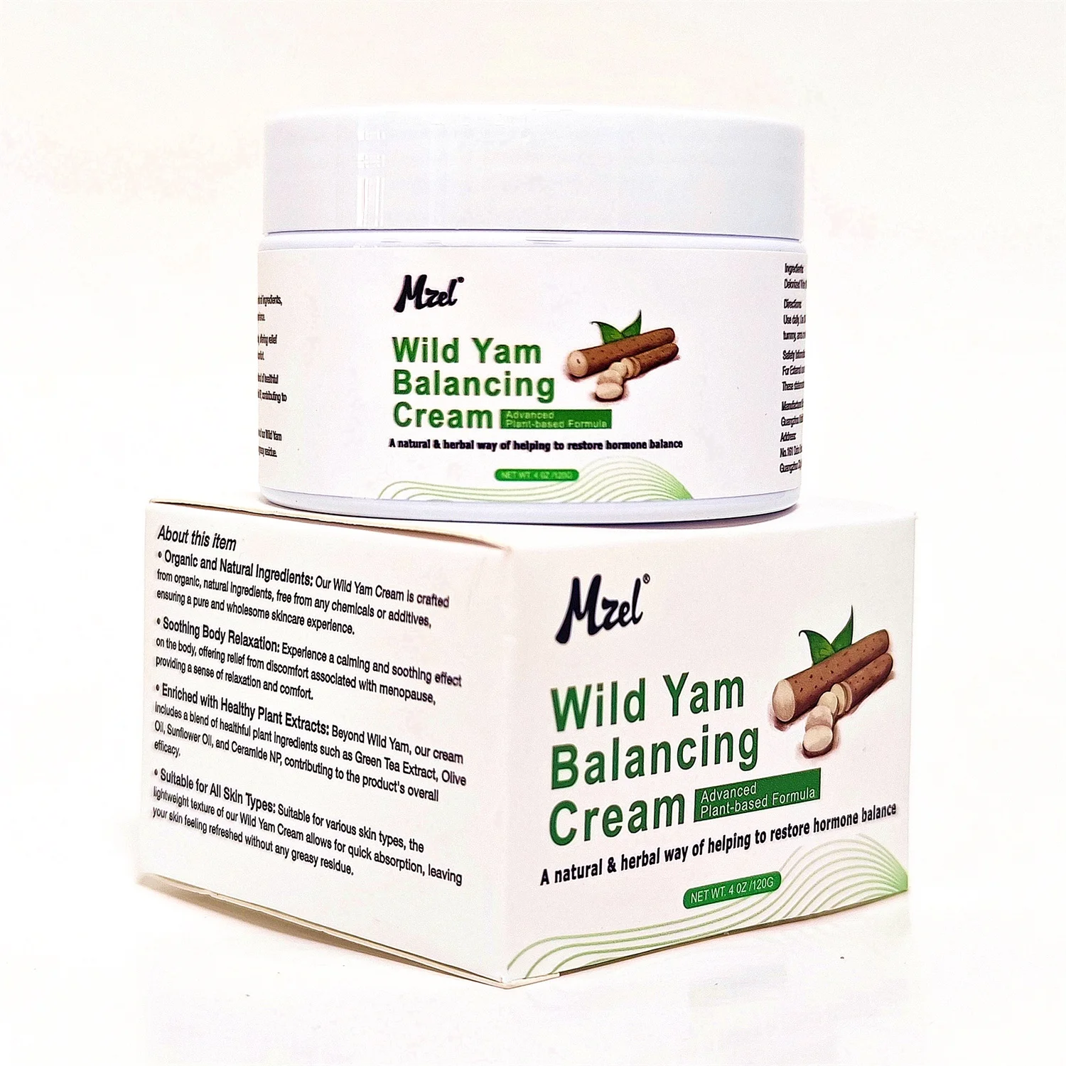 100% Natural Wild Yam Cream For Women Hormone Balances For All Skins