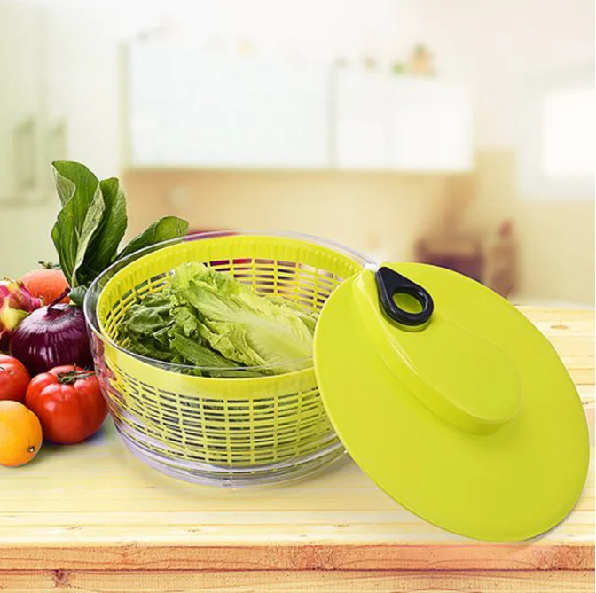 Vegetable Dryer  5L Capacity Manual Lettuce Spinner With Secure Lid Salad Spinners With Bowl salad spinner