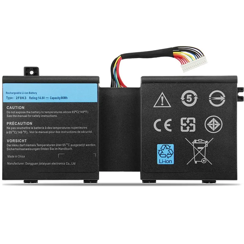 14,8 V 86WH 2F8K3 ноутбук аккумулятор li ion натуральная для Dell Alienware 17 18 18x M17X R5 2F8K3 02F8K3 0G33TT 0J33TT батарея высокой емкости