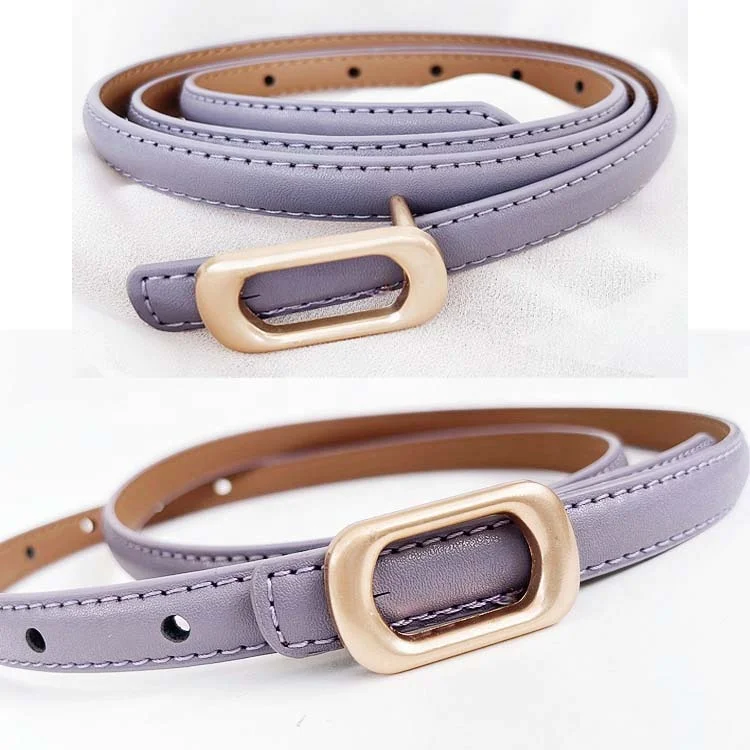 leather fashion belts thin girls belts decorative garment belts for dress or pants