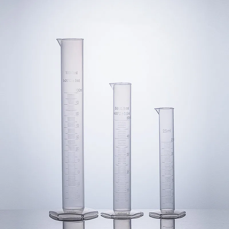 Прямая поставка от производителя 100 мл 250 500 пластиковый измерительный цилиндр с прозрачной