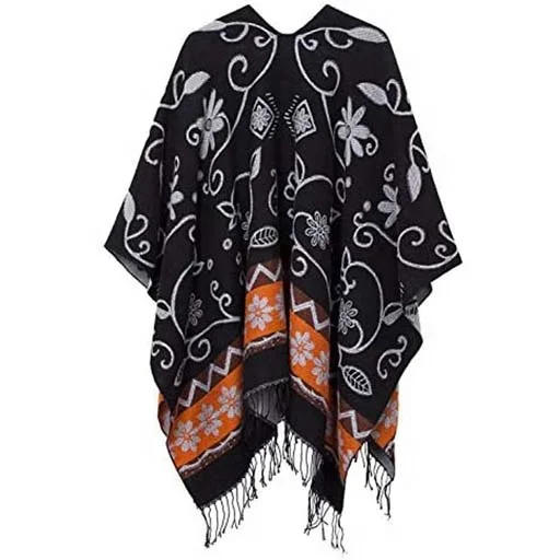 Hot Selling Wool Polyester Material Fashion Men Winter Woman Cashmere Blanket Shawl Cloak Women