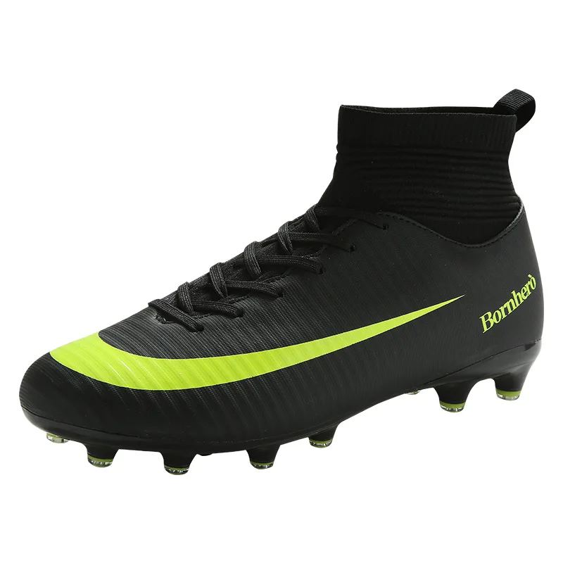 Factory Customize Men Cleats Football Boots High Top Football Soccer Shoes